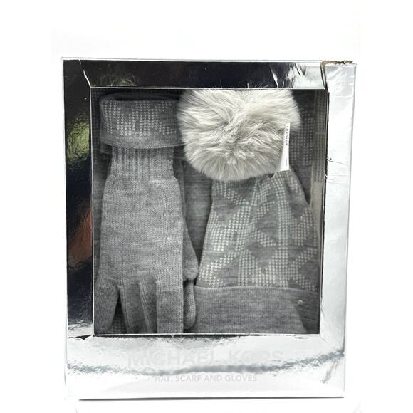 RETAIL $99 MICHAEL KORS Gift Set*Hat, Scarf, Gloves*Brand-New in Box! GREAT GIFT - Picture 1 of 5